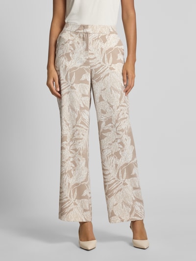 comma Straight leg stoffen broek met steekzakken Taupe - 4