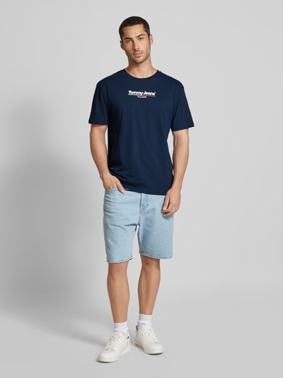 Tommy Jeans T-Shirt mit Label-Print Marine 1