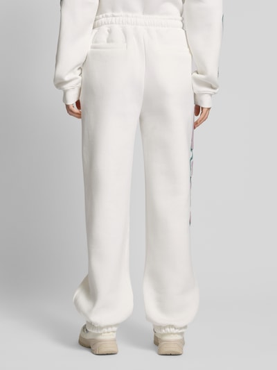 LOVE SCARS Regular fit sweatpants met labelstitching Offwhite - 5