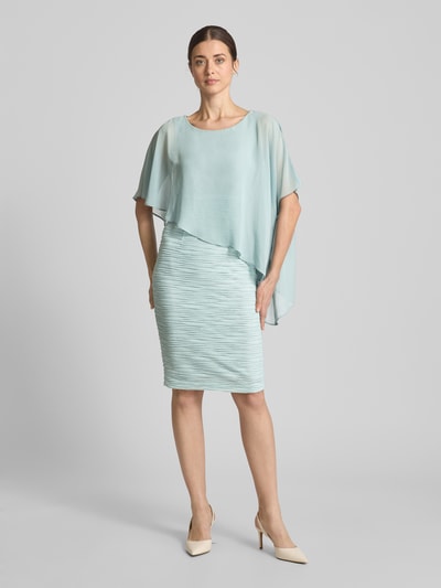 Swing Cocktailkleid mit asymmetrischem Cape Mint 4