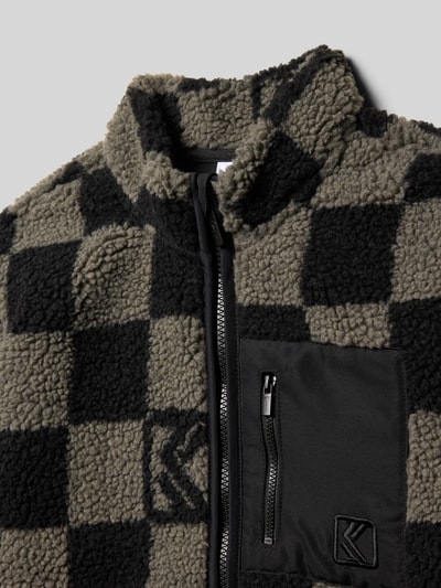 KARL KANI Kurtka z polaru ze stójką i wpuszczanymi rękawami Grafitowy 2