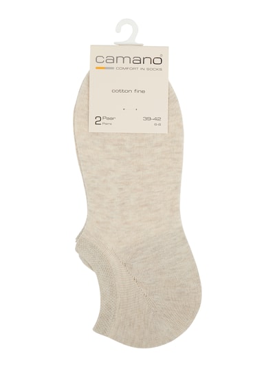 camano Sneakersocken mit Stretch-Anteil im 2er-Pack Sand Melange 2