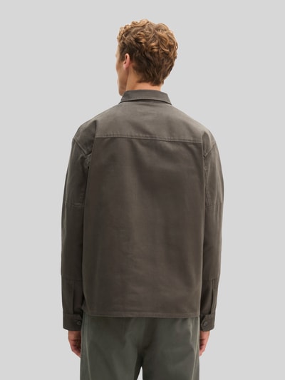 Marc O'Polo Overshirt mit Pattentaschen aus Baumwollmix Dunkelbraun 5