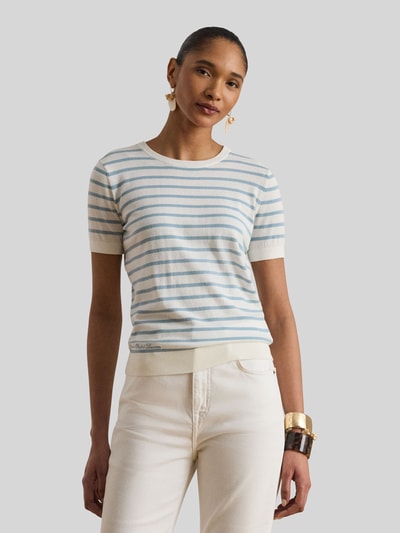 Lauren Ralph Lauren Regular Fit Pullover mit kurzem Arm Hellblau 4