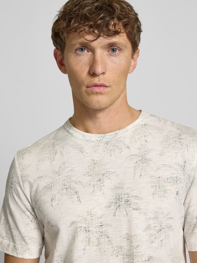 Tom Tailor Regular Fit T-Shirt aus reiner Baumwolle Offwhite 3