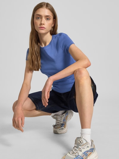 Review T-Shirt mit Rundhalsausschnitt Rauchblau 3