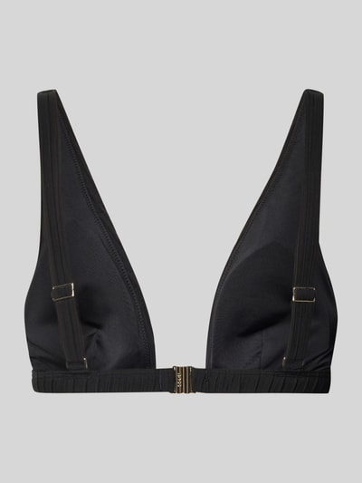 BOSS Top bikini z detalem z logo model ‘DOUBLE B TRIANGLE’ Czarny 3
