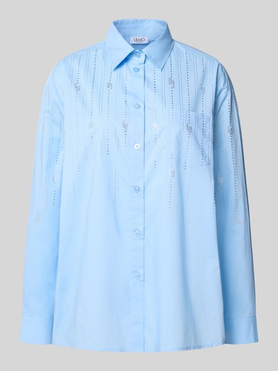 Liu Jo White Relaxed fit overhemdblouse met broderie anglaise Lichtblauw - 2