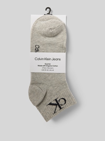 Calvin Klein Jeans Skarpety z nadrukiem z logo w zestawie 2 szt. Średnioszary melanż 3
