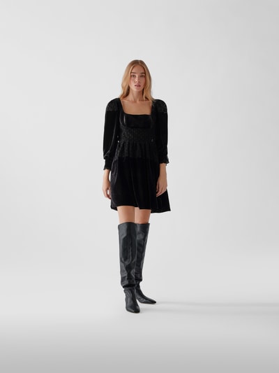 Giovanni Bedin Minikleid mit Square-Neck-Ausschnitt Schwarz 1