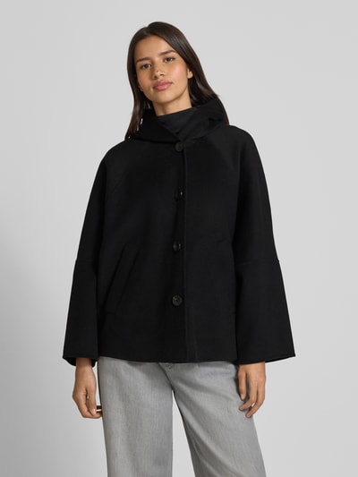 Brax Relaxed Fit Wolljacke mit weiten Ärmelabschlüssen Modell 'Dublin' Black 4