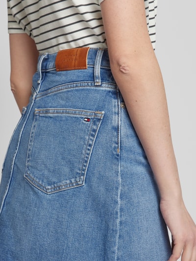 Tommy Hilfiger Knielange jeansrok met labeldetail Jeansblauw - 3