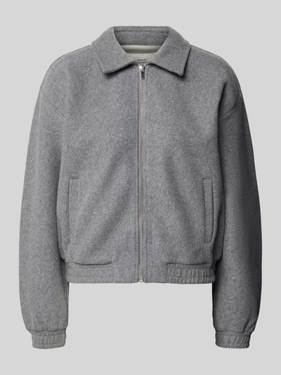 OPUS Sweatjacke mit Fleece-Innenseite Modell 'Gerzi' Mittelgrau 1