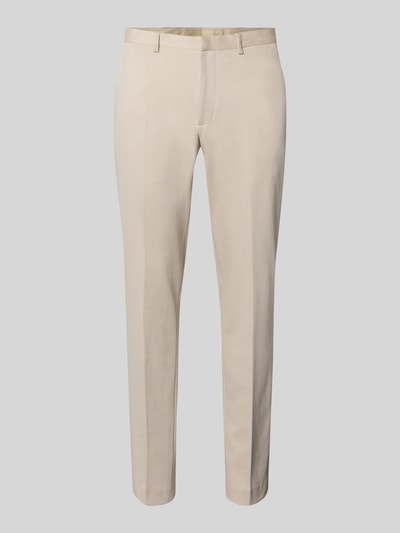 MCNEAL Slim Fit Hose aus Viskose-Mix Modell 'Harold' Beige 1