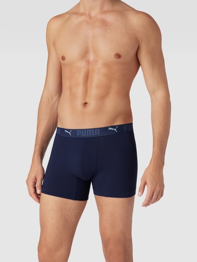 Puma Trunks mit Label-Details im 2er-Pack Blau 1