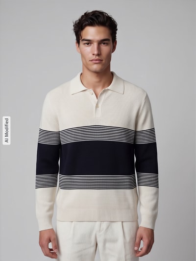 Selected Regular Fit Pullover aus reiner Baumwolle Marine 4