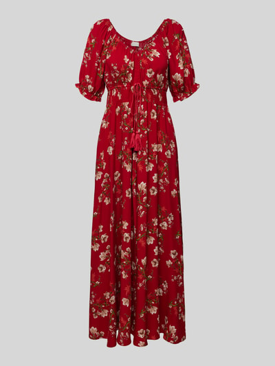 Apricot Sukienka midi z kwiatowym nadrukiem na całej powierzchni Czerwony 2
