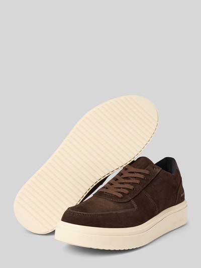 Steve Madden Ledersneaker mit Label-Schriftzug Modell 'FLYNN' Dunkelbraun 4