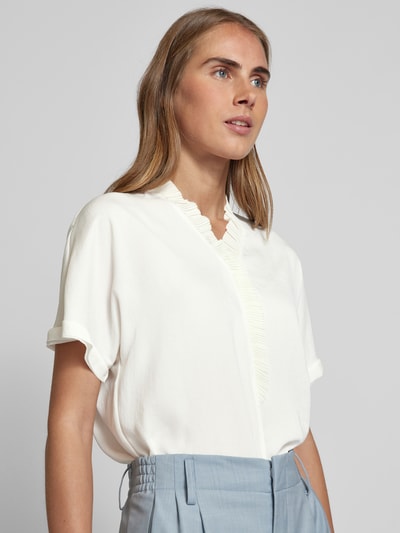 Marc Cain Blouse met labelapplicatie Offwhite - 3