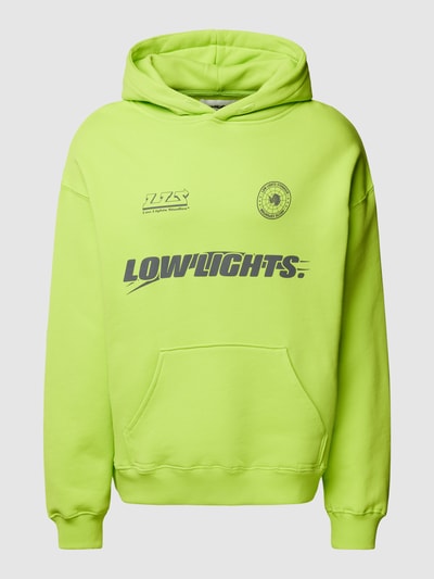 Low Lights Studios Hoodie mit Label-Print Modell 'Racer' Hellgruen 2