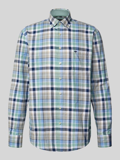 Fynch-Hatton Regular Fit Freizeithemd mit Logo-Stitching Modell 'Oxford' Hellblau 2