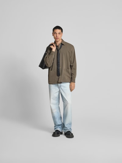 WON HUNDRED Freizeithemd mit Knopfleiste Khaki 1