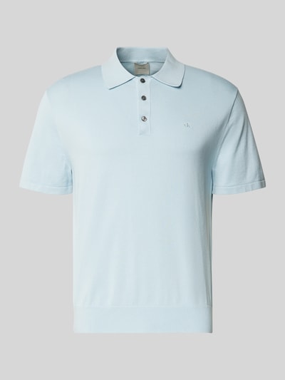 CK Calvin Klein Regular Fit Poloshirt mit Logo-Stitching Modell 'SUPIMA' Sky 2