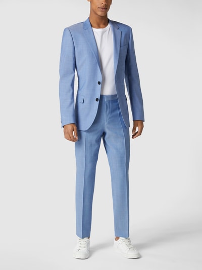 HUGO Slim fit pantalon van scheerwol, model 'Getlin' Bleu - 1