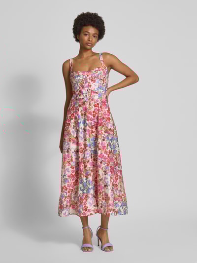 Bardot Abendkleid mit Karree-Ausschnitt Modell 'LILAH' Rose 4