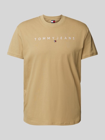 Tommy Jeans T-Shirt mit Label-Print Beige 1