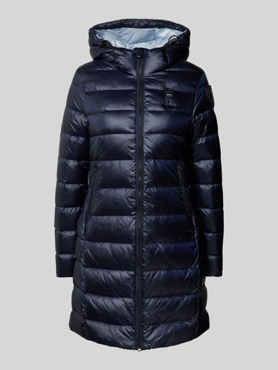 Blauer Usa Steppjacke mit Label-Detail Marine 1