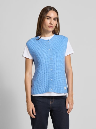 s.Oliver RED LABEL Regular fit spencer met alpaca Lichtblauw - 4