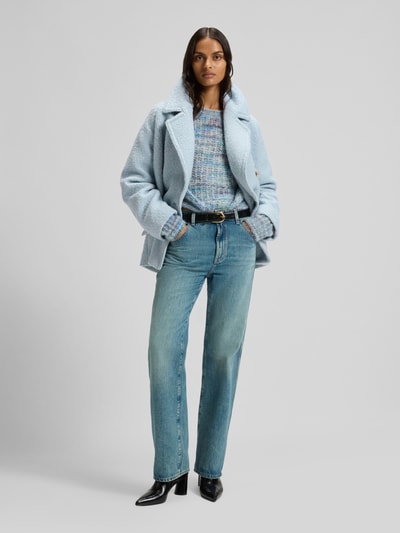 BOSS Orange Boxy Fit Caban-Mantel mit Woll-Anteil Modell 'CABANI' Hellblau 1