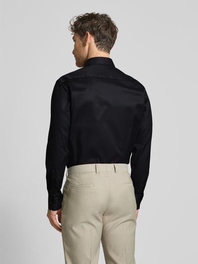 ETERNA Koszula biznesowa o kroju regular fit z Uni Solid Czarny 5