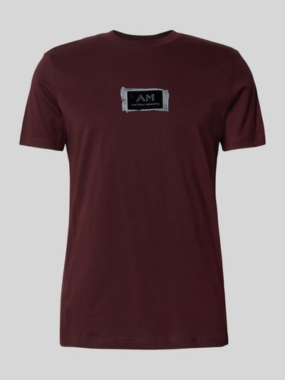 Antony Morato T-shirt met labelprint Bordeaux - 2
