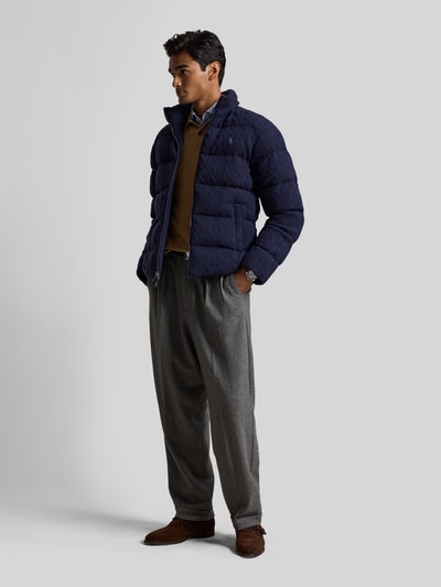 Polo Ralph Lauren Strickjacke aus Wolle mit Zweiwege Reißverschluss Marine 1