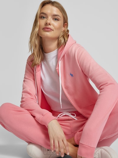 Polo Ralph Lauren Sweatjacke mit Logo-Stitching Pink 3