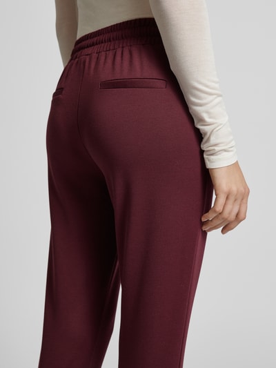 ICHI Joggingbroek met elastische band, model 'KATE' Bordeaux - 3