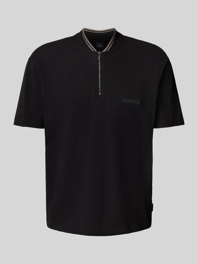 ARMANI EXCHANGE Poloshirt met korte ritssluiting Zwart - 2