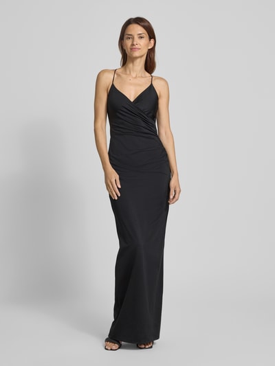 Jake*s Cocktail Abendkleid mit gekreuzten Trägern und V-Ausschnitt Black 4