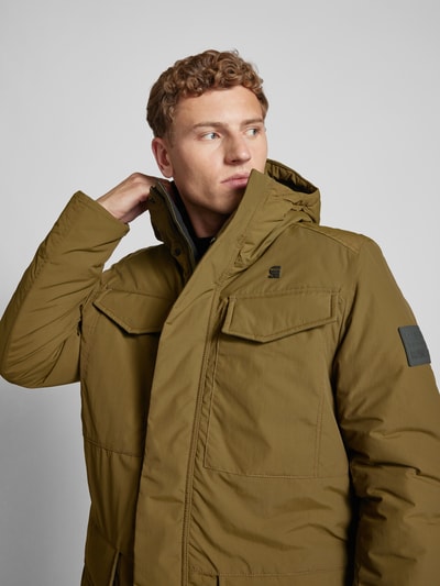 G-Star Raw Parka met klepzakken, model 'Vodan' Olijfgroen - 3