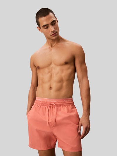 Calvin Klein Underwear Badeshorts mit Logo Bund Apricot 3