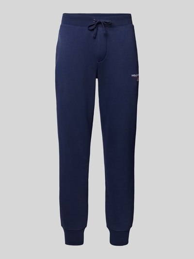 Polo Sport Slim fit sweatpants met labelstitching Donkerblauw - 2