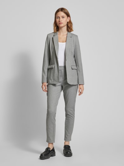 Fransa Blazer met viscose en klepzakken Lichtgrijs gemêleerd - 1