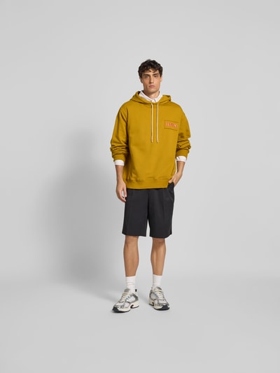 Marni Regular Fit Sweatshirt mit Logo-Patch Senf 1