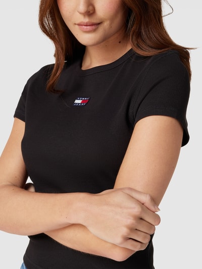 Tommy Jeans T-Shirt mit Label-Patch Black 3