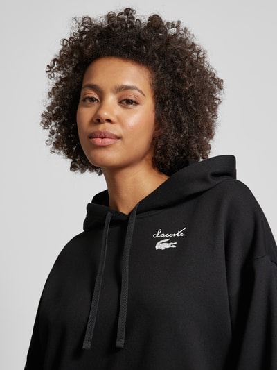 Lacoste Sport Hoodie met labelpatch Zwart - 3