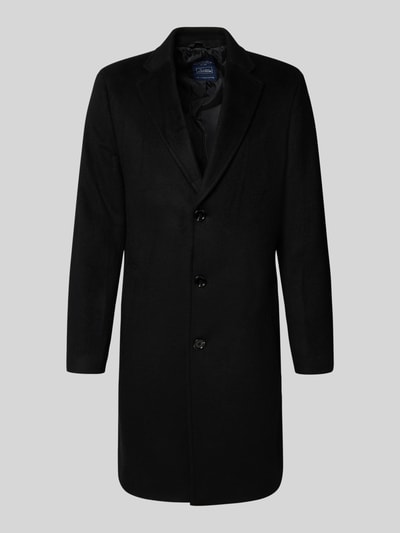 Christian Berg Men Wollen jas met reverskraag Zwart - 2