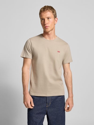 Levi's® T-shirt met labeldetail Kaki - 4