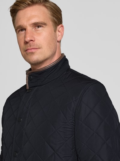 Barbour Regular Fit Steppjacke mit Pattentaschen Modell 'POWELL' Marine 3